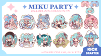 Image 1 of Miku Party Enamel Pins