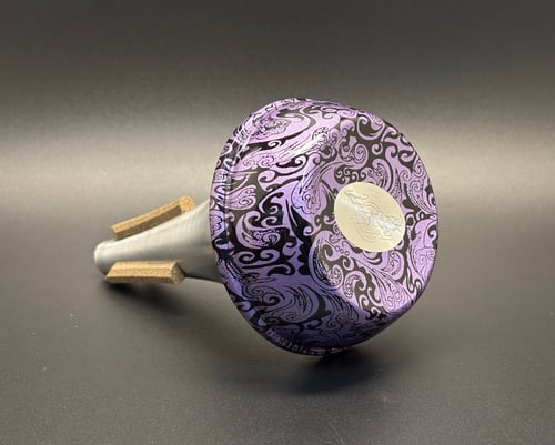 Image of DocOuflage Aluminum Straight - Black Swirls on Brite Metallic Purple