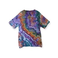 Image 1 of L Adult Combed Cotton Tee in Tropical Geode Ice Dye