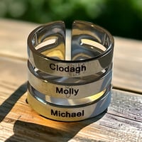 Image 1 of Personalised hand engraved ring 