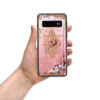 Image 4 of Pastel Pink Tattered Texture Rose Gold Goth Lolita Kawaii Inspired Clear Case for Samsung®