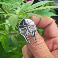 Image 2 of Metal Face Doom Mask Pin