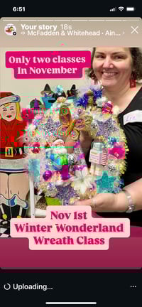 Image 2 of November 15th Winter Wonderland Wreath Making Class  copy