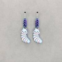Image 2 of Striped Caterpillar Earrings