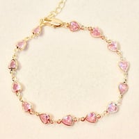Image 1 of Pink Heart Bracelet