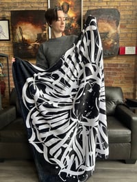 Image 2 of "Beauty is from within you"  Calligraphy Throw Blanket