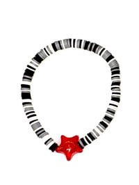 Image 2 of Black Marble Heishi Bracelet