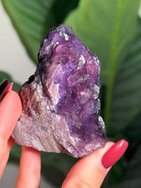 Image 5 of SELF STANDING GRAPE DISCO BALL FLUORITE -CHINA-