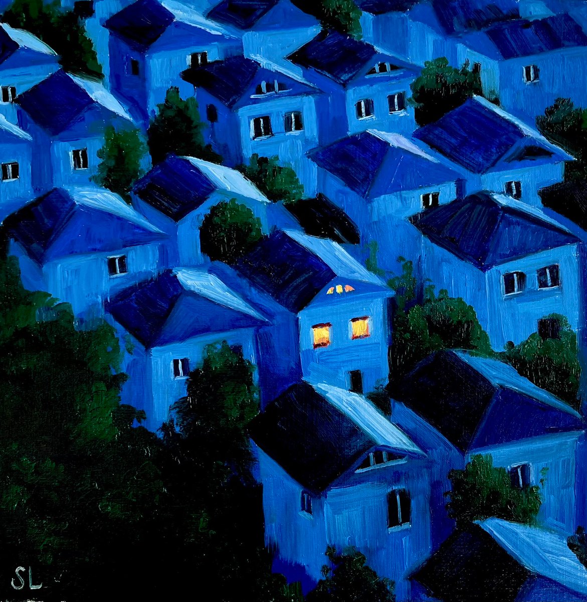 House At Fajr Print Safia Latif house-at-fajr-print-safia-latif