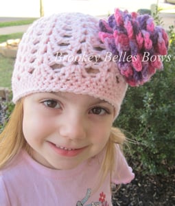 Image of Shell stitch crochet beanie