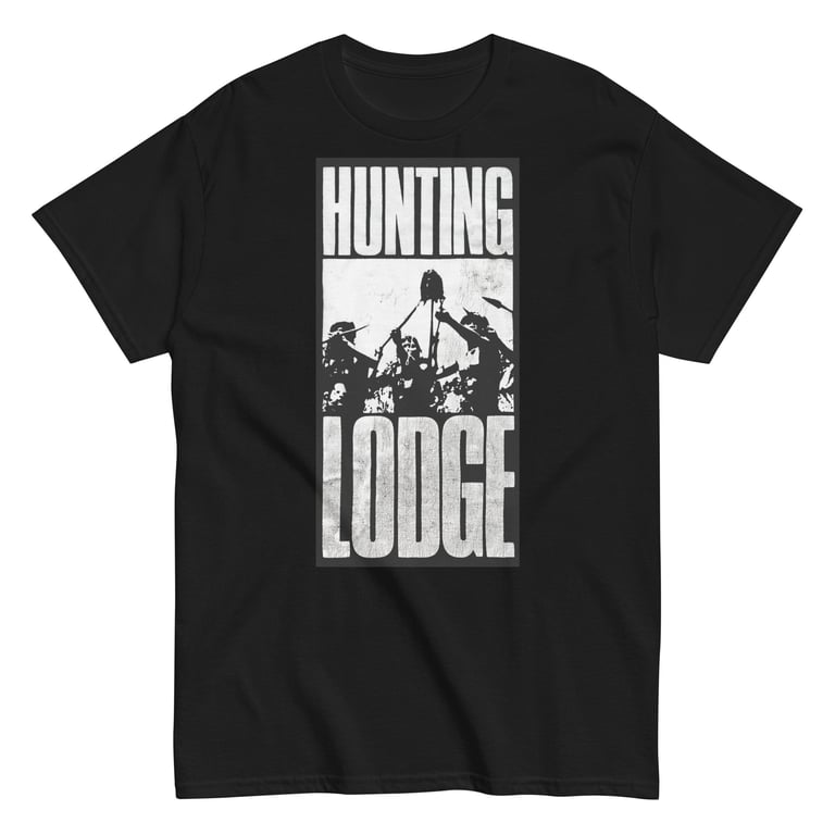Hunting Lodge "TRIBAL WARNING SHOT" T-shirt (distressed/vintage-look print)
