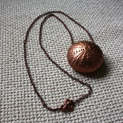 Image of Red Earth - Rose Gold Washed Ashore Sea Urchin Necklace