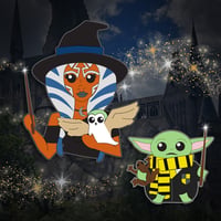 Image 4 of Witchy Tano and Baby Wizard Enamel Pins 