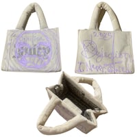 Image 1 of 1 of 1 JUICY COUTURE PLUSH VELVET/RHINESTONE BAG