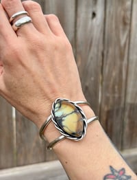 Image 2 of Aloe Variscite Heavy Twist Cuff 