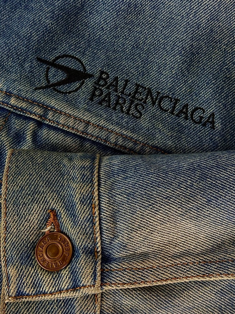 Image of Balenciaga SS21 Paris Denim Jacket 