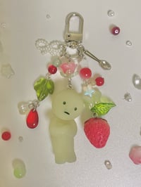 Image 2 of strawberry matcha keychain