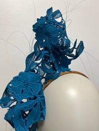 Image 2 of Teal lace headpiece  