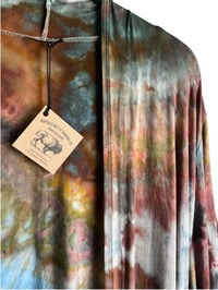 Image 9 of 3XL Jersey Knit Cardigan in Muted Earthy Ice Dye