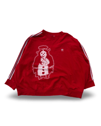 Image 1 of RED ADIDAS ANGEL CREWNECK (3XL)