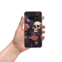 Image 8 of Goth Inspired Baroque Style Painting Skulls and Flowers Clear Case for Samsung®