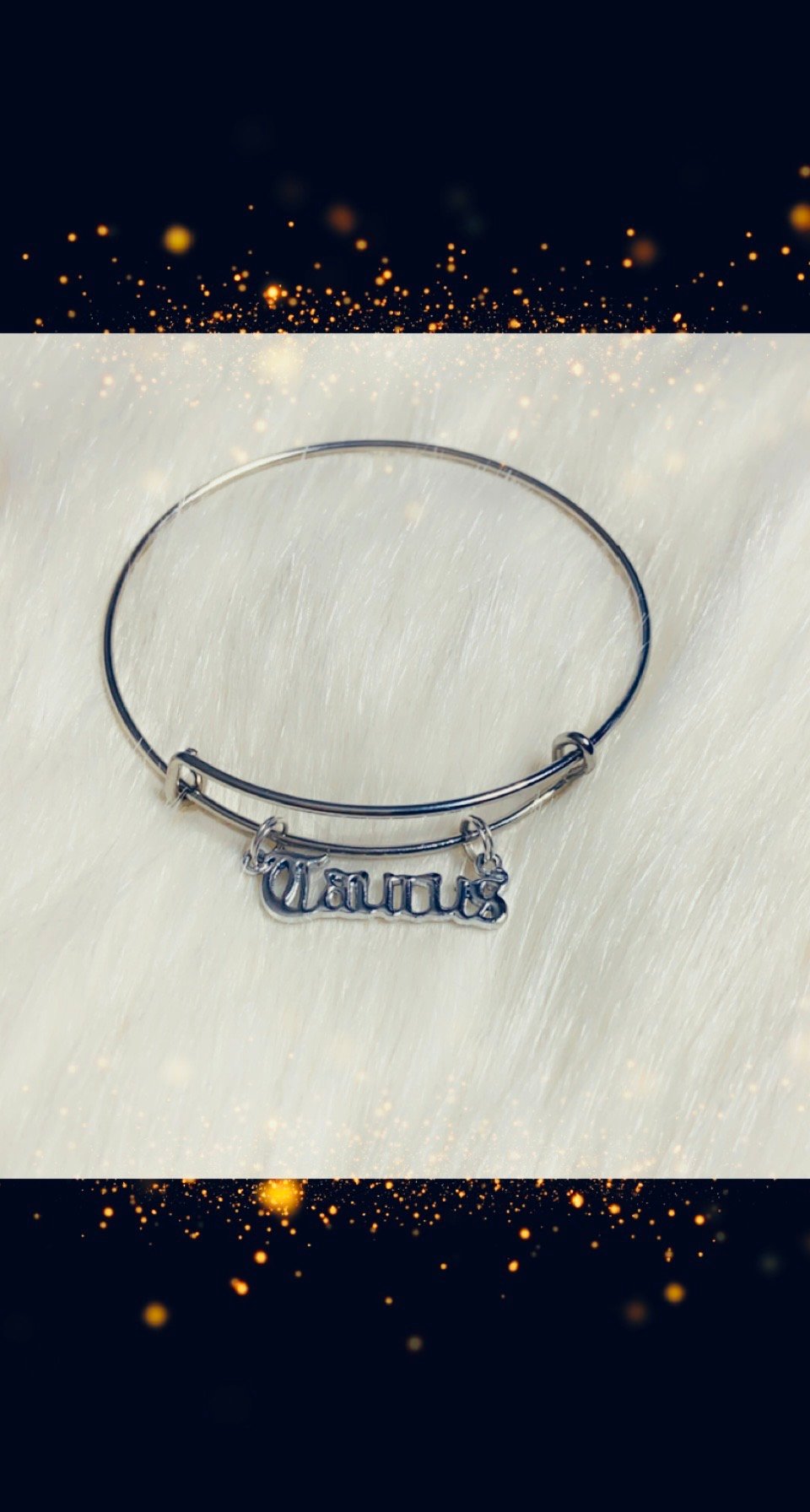 Image of Silver zodiac sign bangle bracelets 