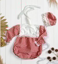 Image 1 of Sitter photo session set | Audrey | age 12 months | red plaid