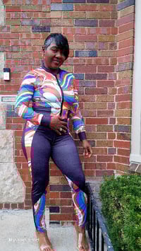 Image 3 of Red Multicolored  Jogger 