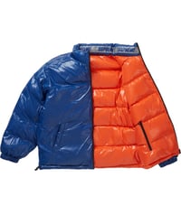 Image 3 of SUPREME SHINY REVERSIBLE PUFFY JACKET IN BLUE/ORANGE