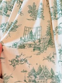 Image 3 of Jupette toile de Jouy de Noël verte
