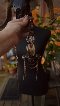 Image 1 of Adorned deer vertebrae talisman 