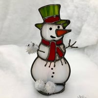 Image 1 of Snowman Candle Holder (b) 