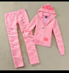 Light Pink Pink Velour Set 