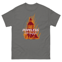 Image 2 of POPELESS & THE APOSTATES - BURN T-SHIRT