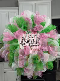Pink and Green Home Sweet Home