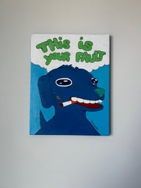 Image 3 of "Bad Dog” Painting