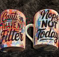 Image 4 of Red and white mug 