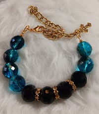 Image 3 of BLACK BLUE & GOLD BRACELET 