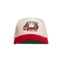 Tiger 5-Panel Snapback | Red & Cream