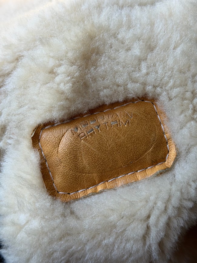 early 1970s sheepskin Mountain Rhythm designer coat jacket leather suede 