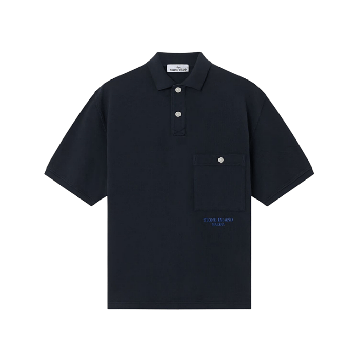 Image of STONE ISLAND 2200004 ORGANIC COTTON MACRO PIQUÉ_STONE ISLAND MARINA