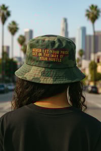 Image 5 of camo “ENTRAPRENEUR” bucket hat