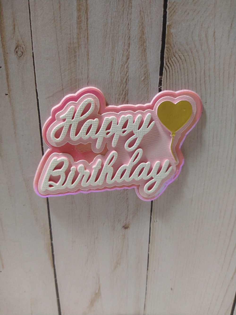Image of "Happy Birthday" Layered Word