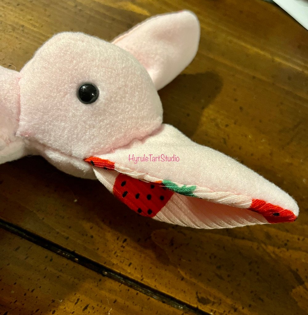 Handmade Strawberries and Cream Bat Plushy