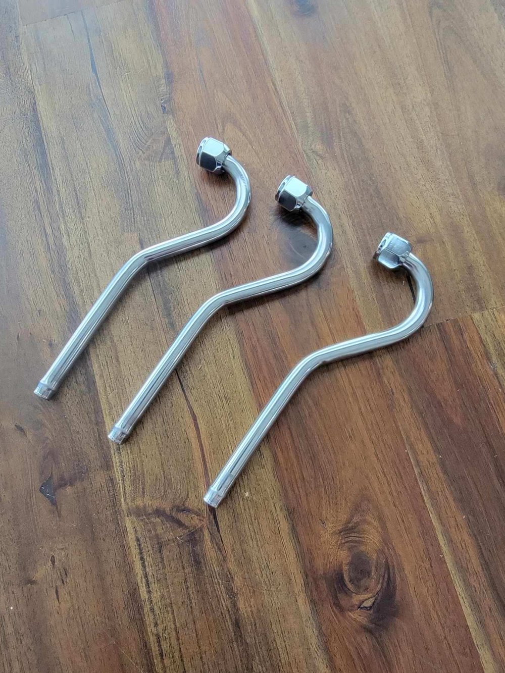 Low Profile Oil Lines Chrome Fittings - +2 Extended Length