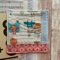 Image 2 of “Patchwork Farm” Scrappy Quilted Coaster
