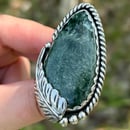 Image 3 of Large Seraphinite Handmade Sterling Silver Statement Ring