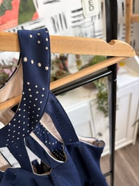 Image 2 of Navy blue sexy circle dress 