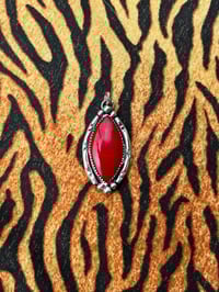 Image 2 of Sterlingsilber Kette mit rotem Rosarita, Typ 2
