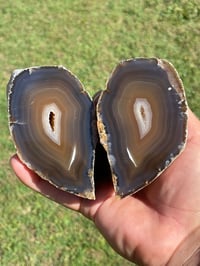 Image 1 of Agate Pair With Druzy Eye #1885